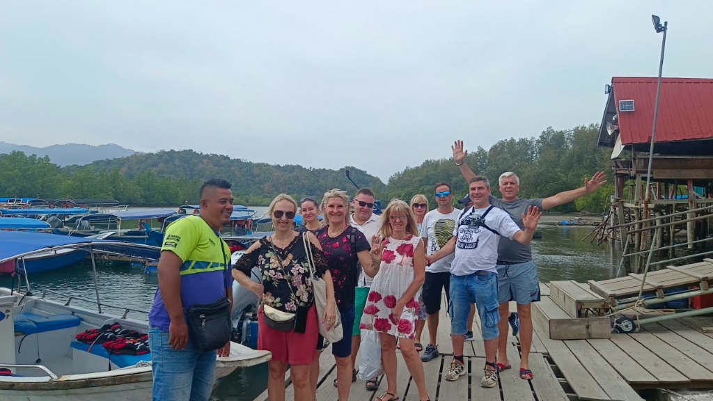 Tour Guide & Group at Jetty